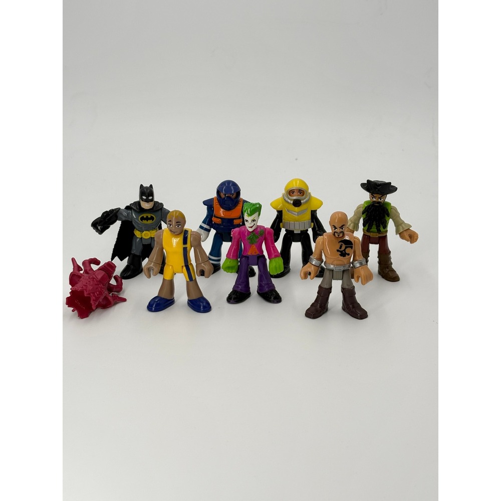 Fisher-Price Imaginext Action Figure Lot DC Batman Joker Pirate Scuba 7 Figures
